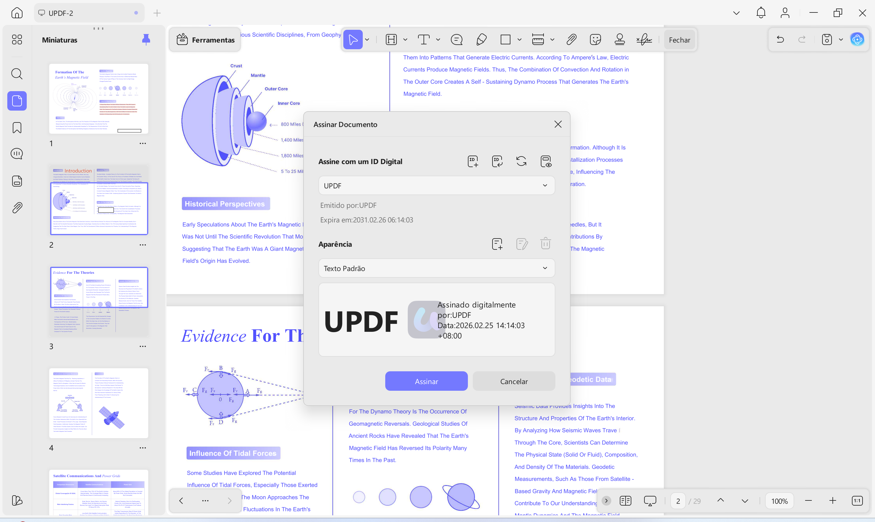 como assinar um PDF com CAC usando uma área de assinatura já preparada