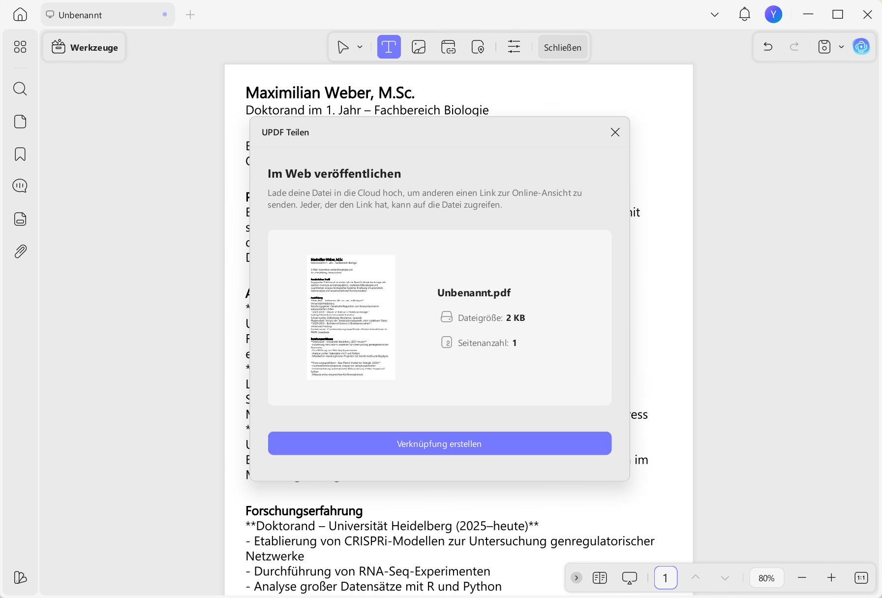 PDF über Link teilen
