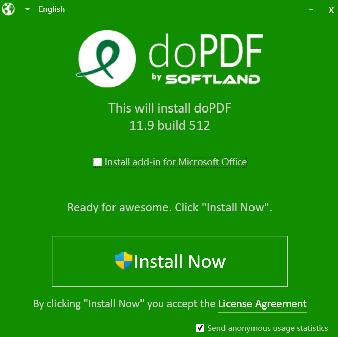 click install now
