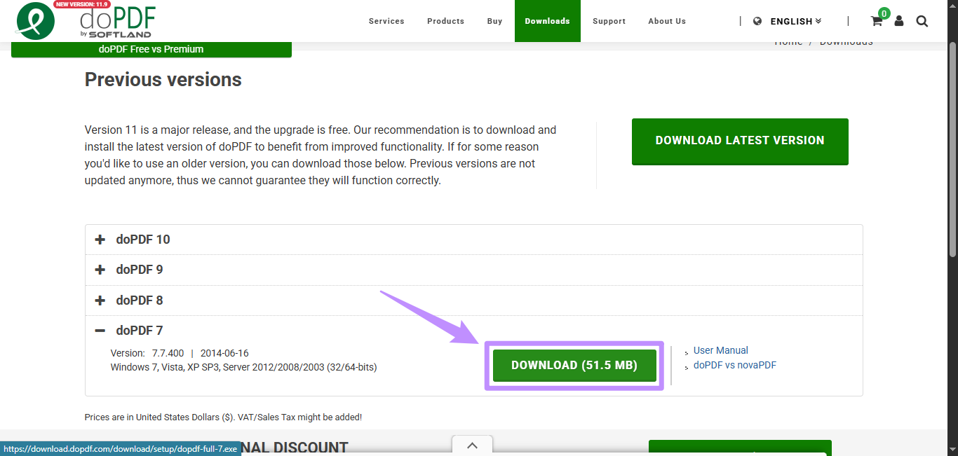 click download