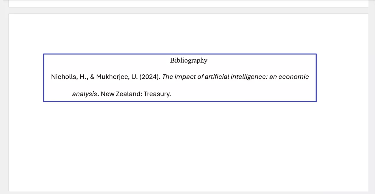 get generated citations directly ms word