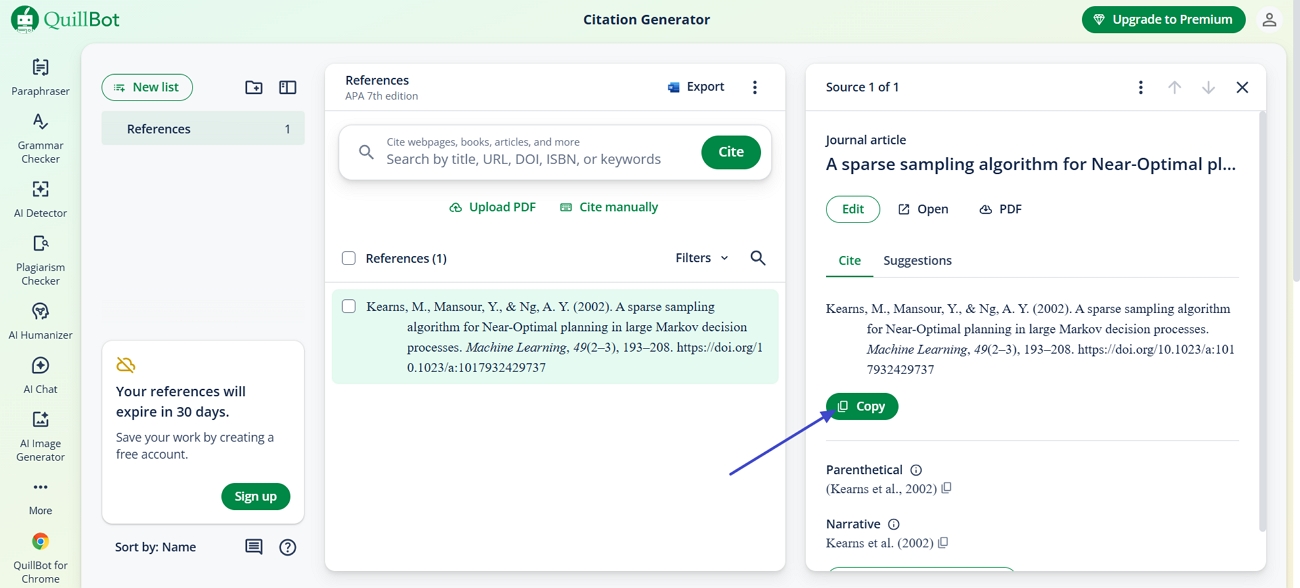 copy created citations quillbot