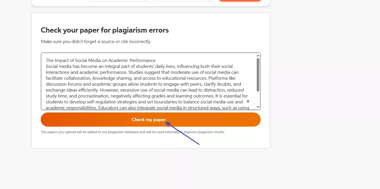 check paper plagiarism easybib