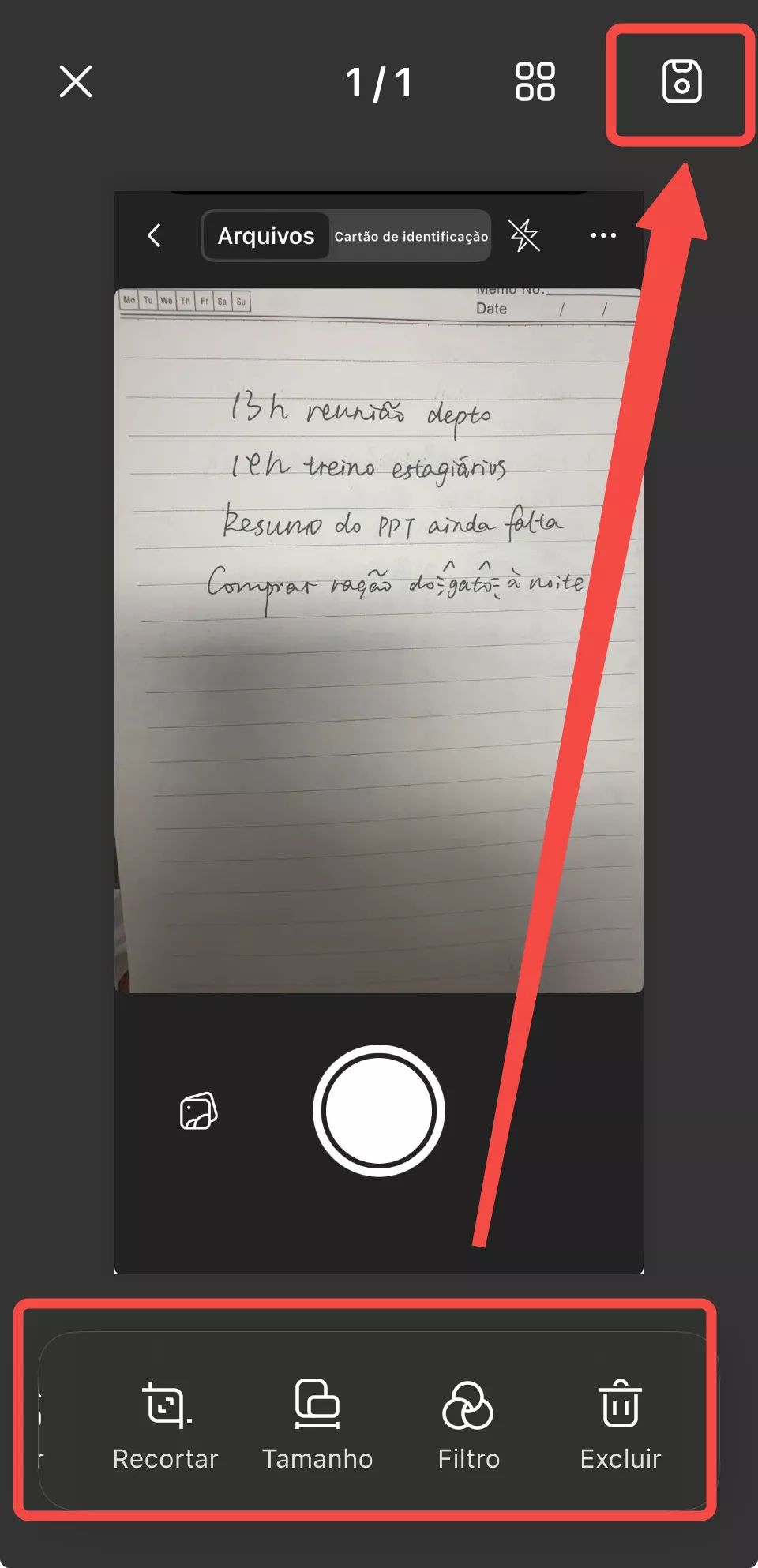 depois de importada, você pode realizar as edições necessárias