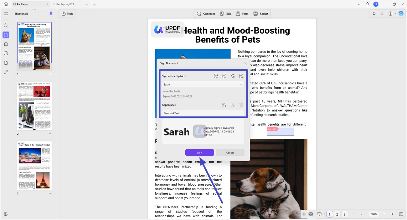 add digital signature to document