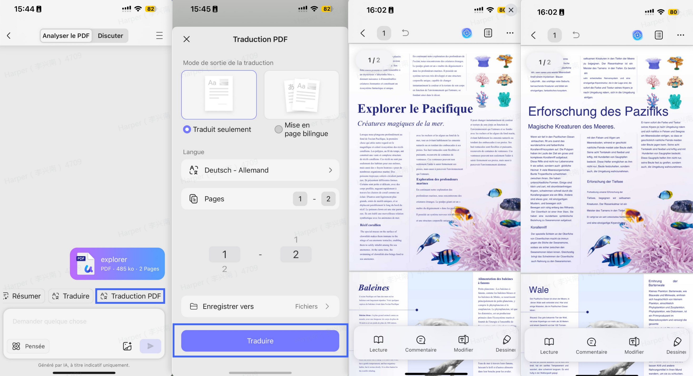 traduction de pdf complet updf ios