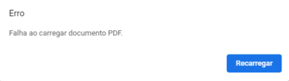 Prevenção do erro “falha ao carregar PDF”