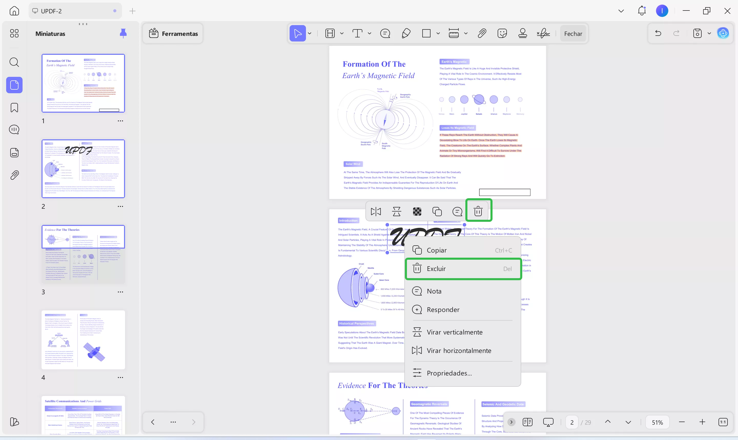 Remover assinatura manuscrita