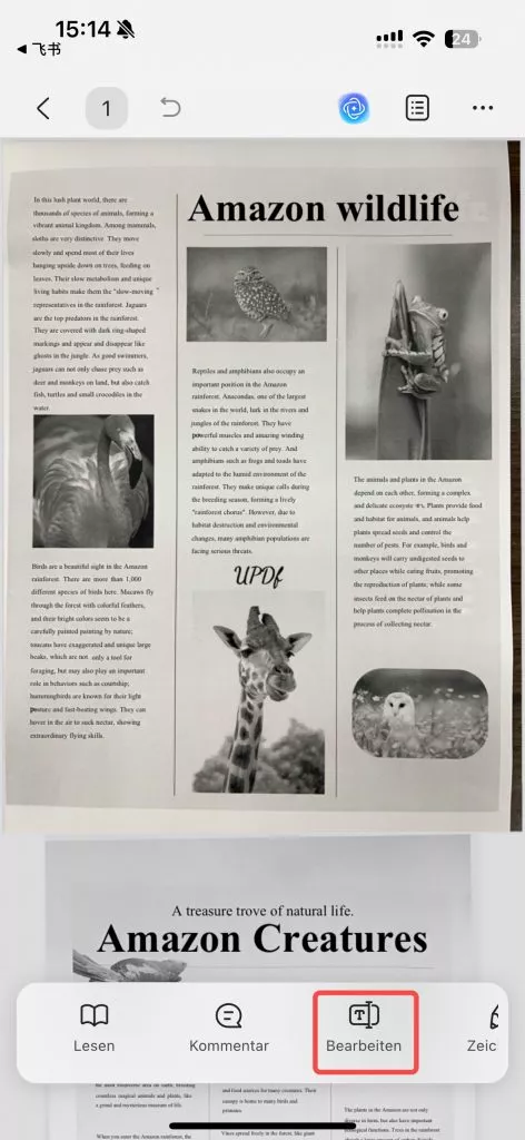 Extrahieren eines mobilen Signaturbildes im UPDF-Format