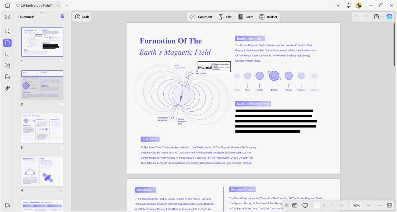 redact pdf content add digital signature