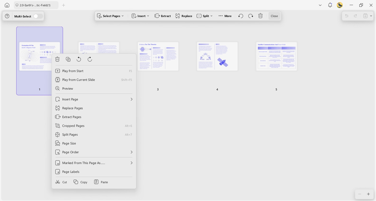 organize pdf pages split