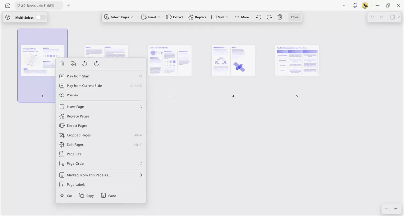 organize pdf pages split