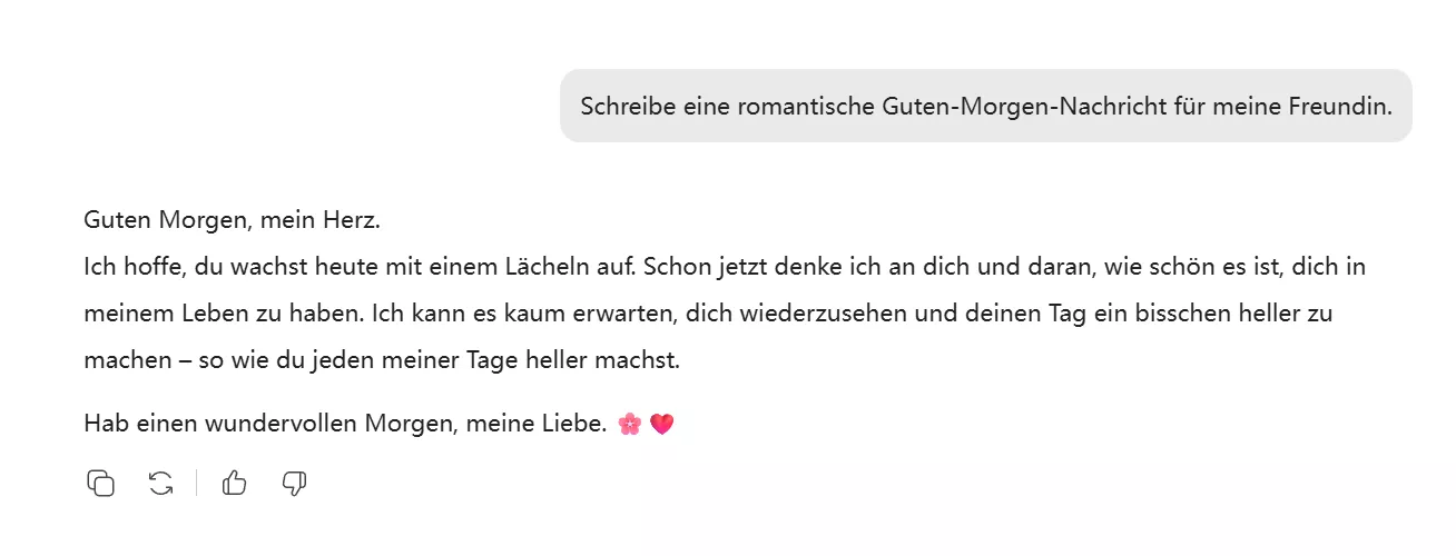 Holen Sie sich die Guten-Morgen-Nachricht für Ihre Liebste mit updf ai online.