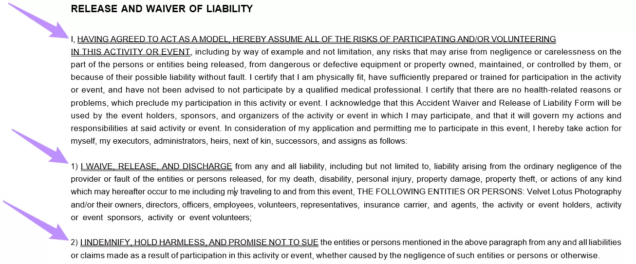 double underline in contract clauses