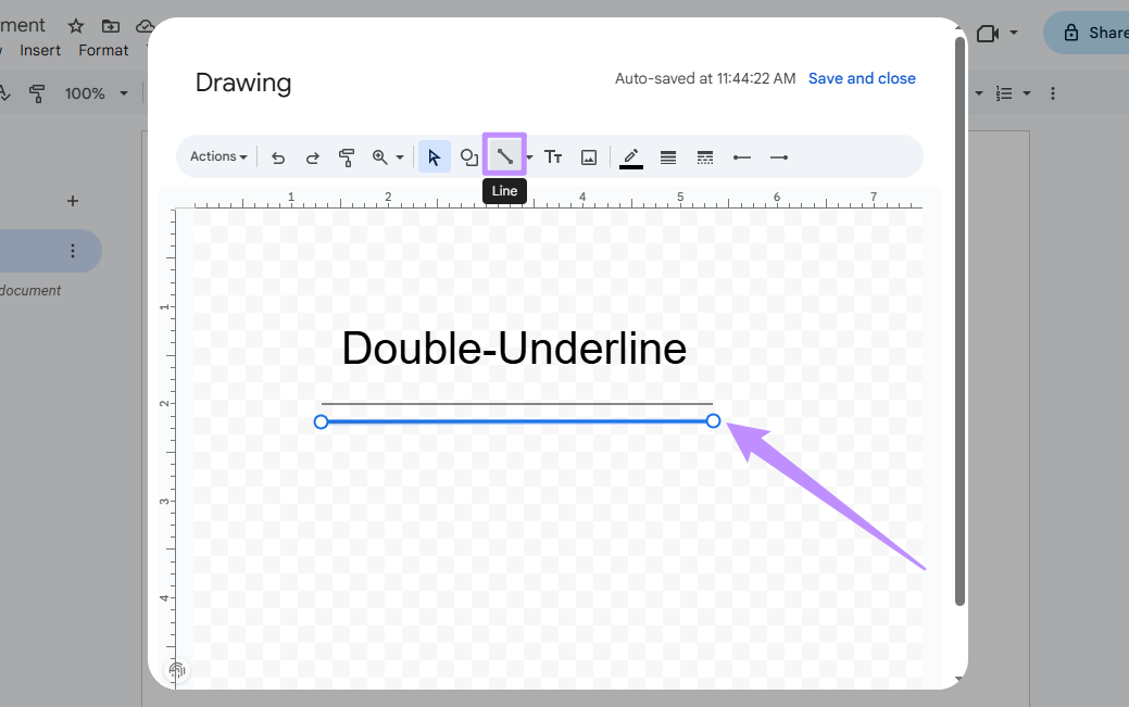 draw a straight line