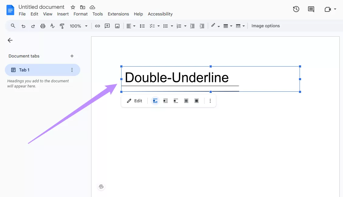 double underline drawing added in docs