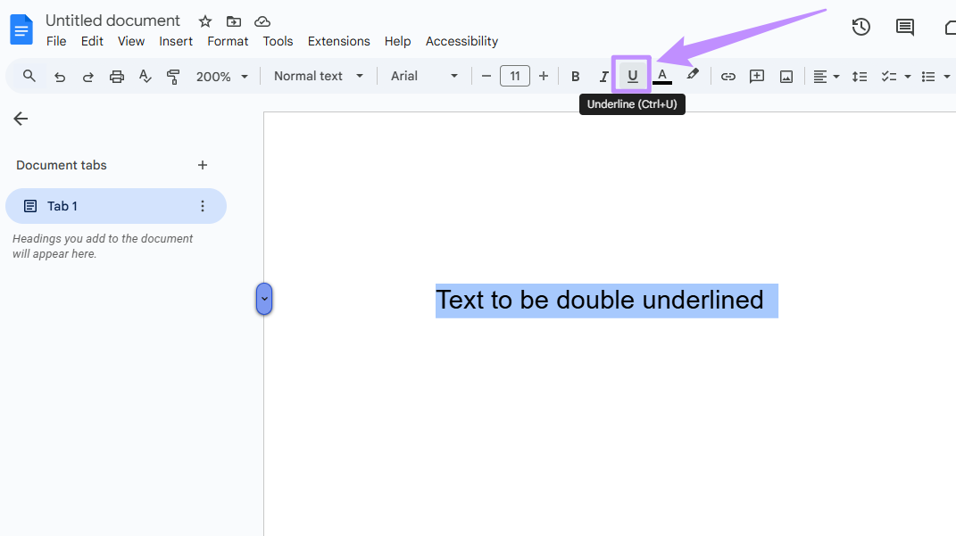  select underline