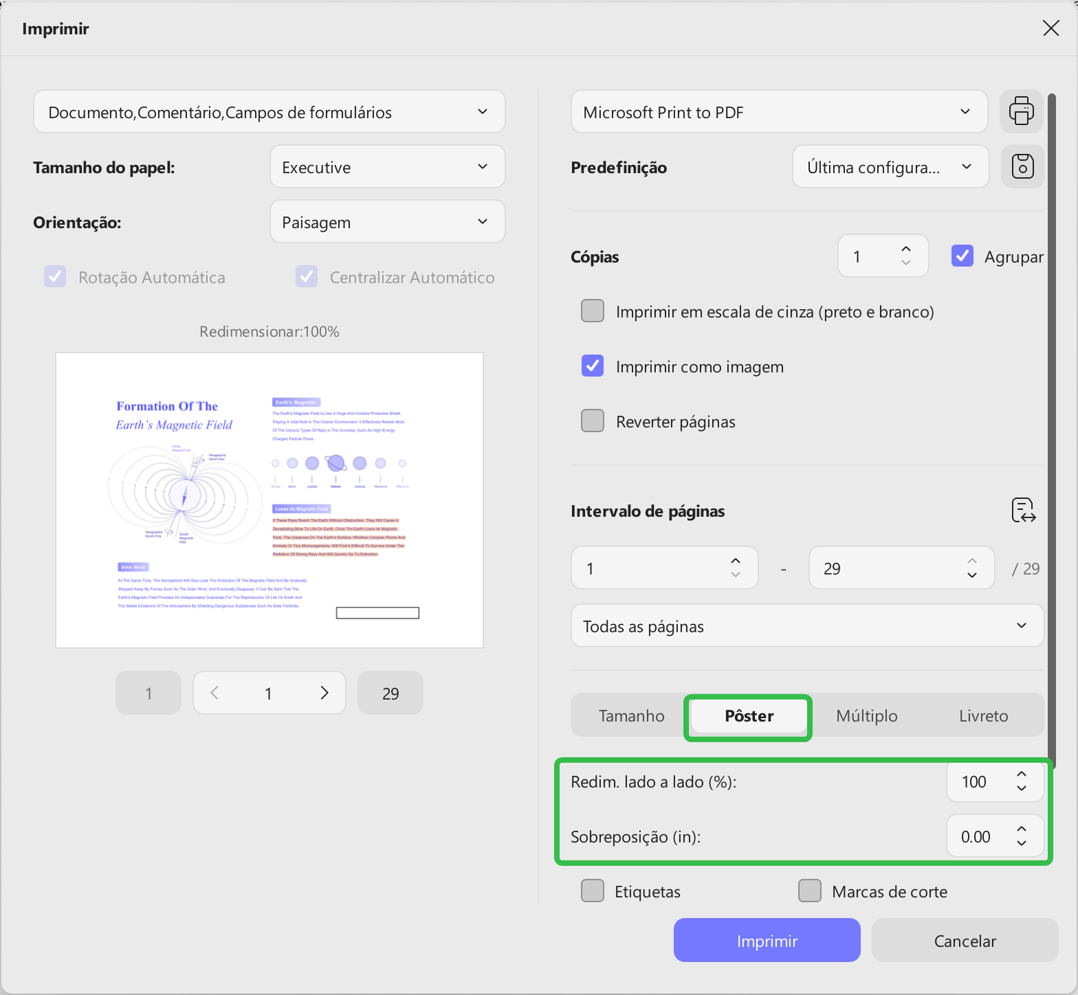 faça os ajustes necessários para continuar.
