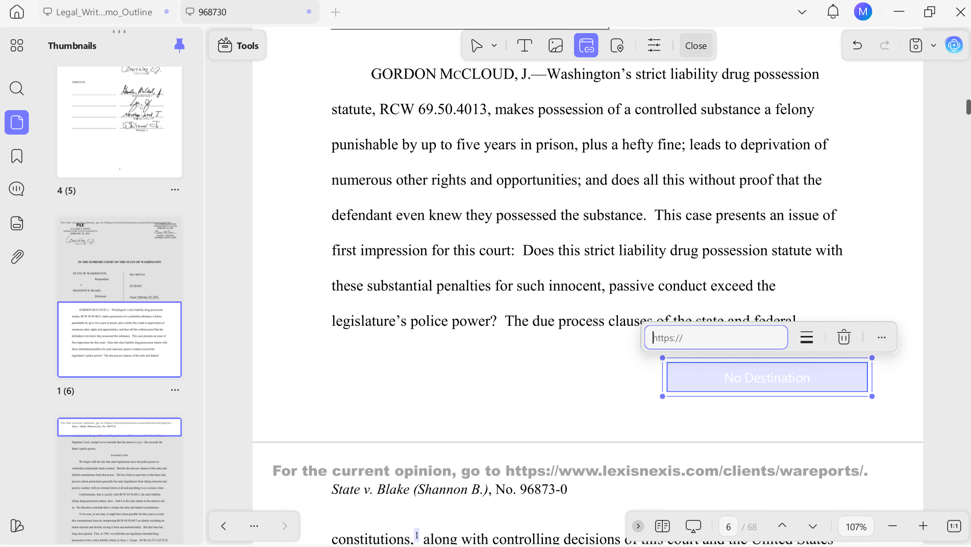 add professional links to memos