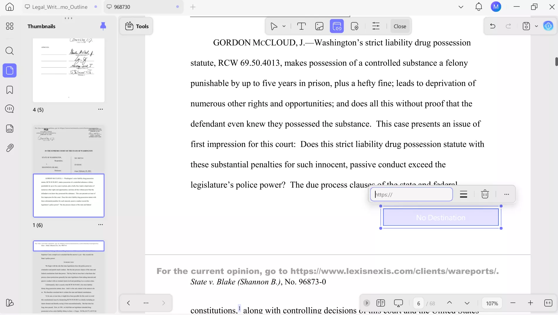 add professional links to memos