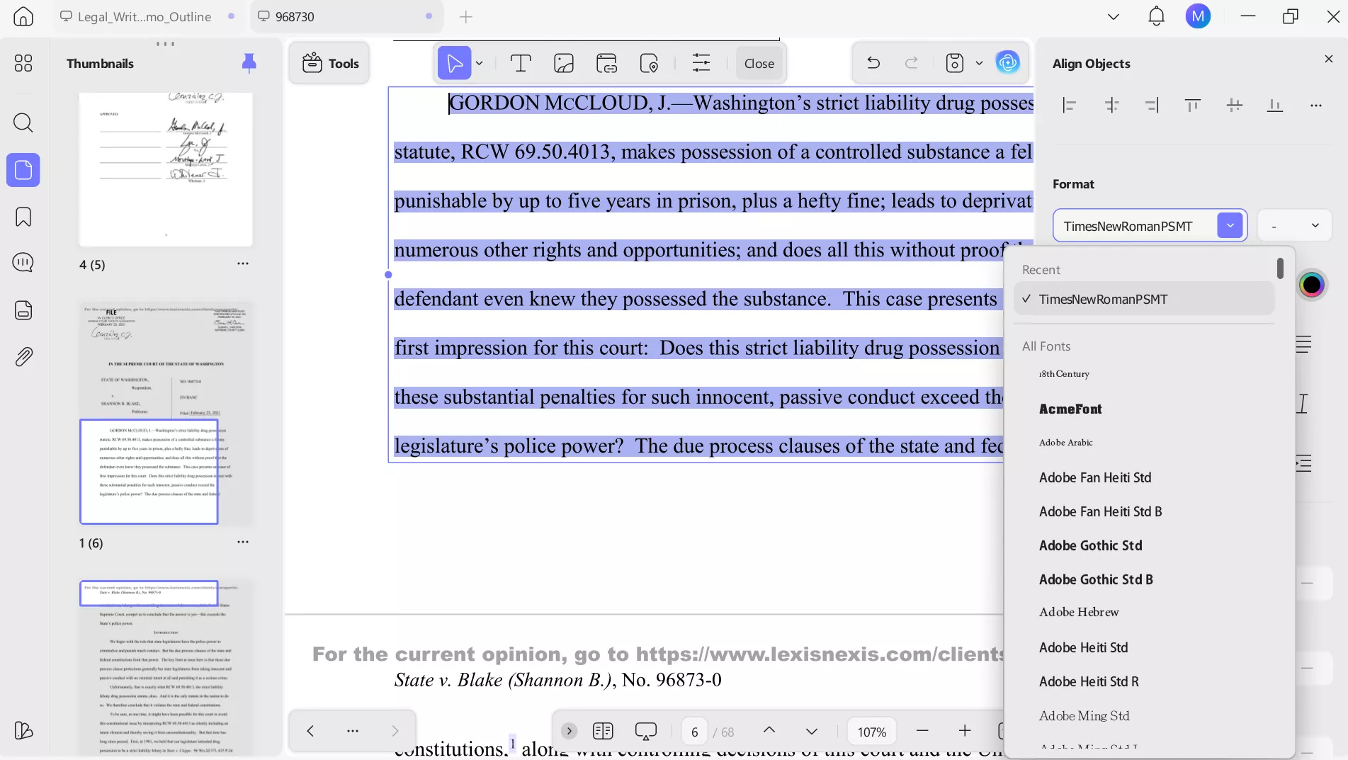 change font style and size