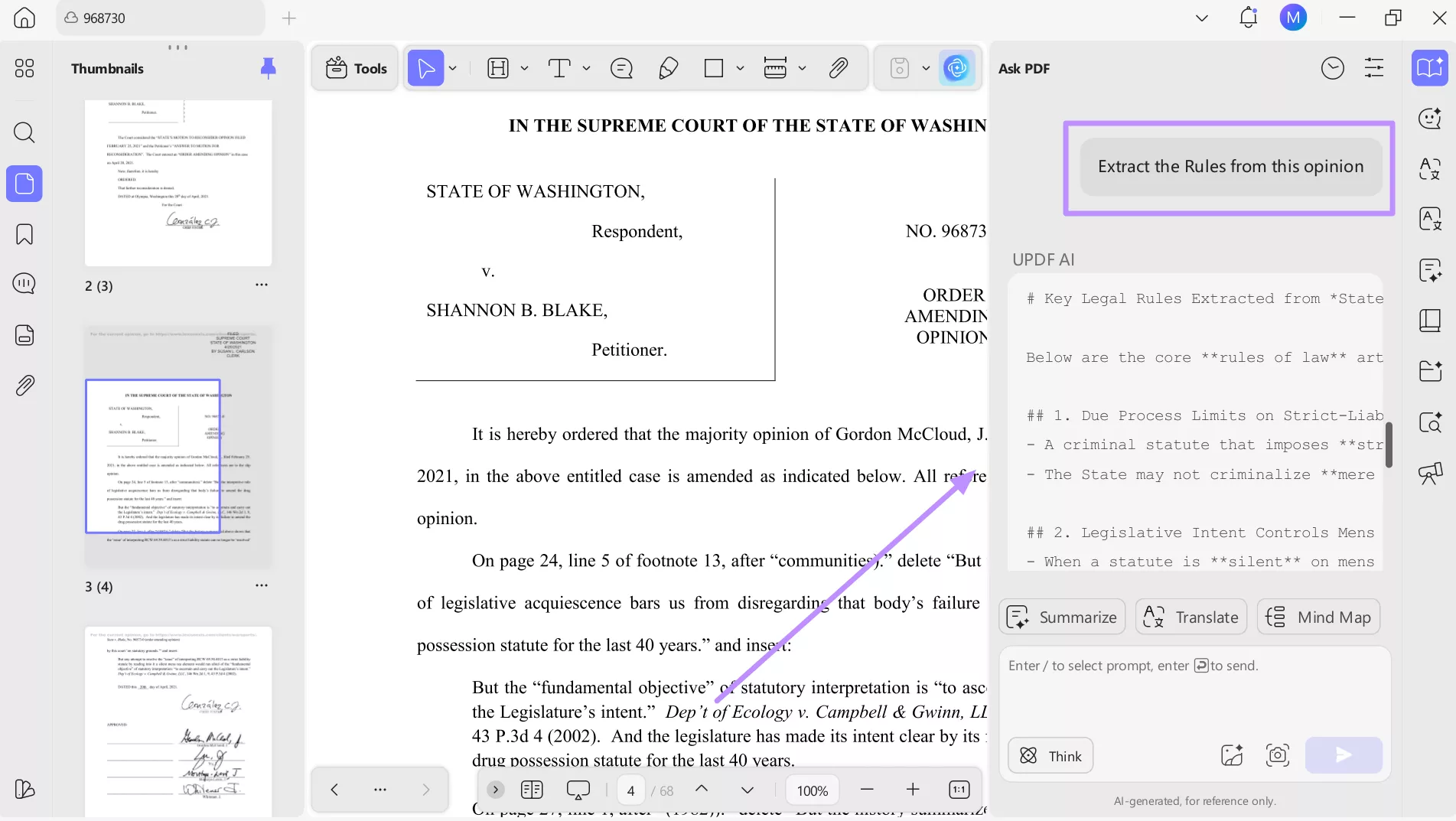 prompt ai to extract rules