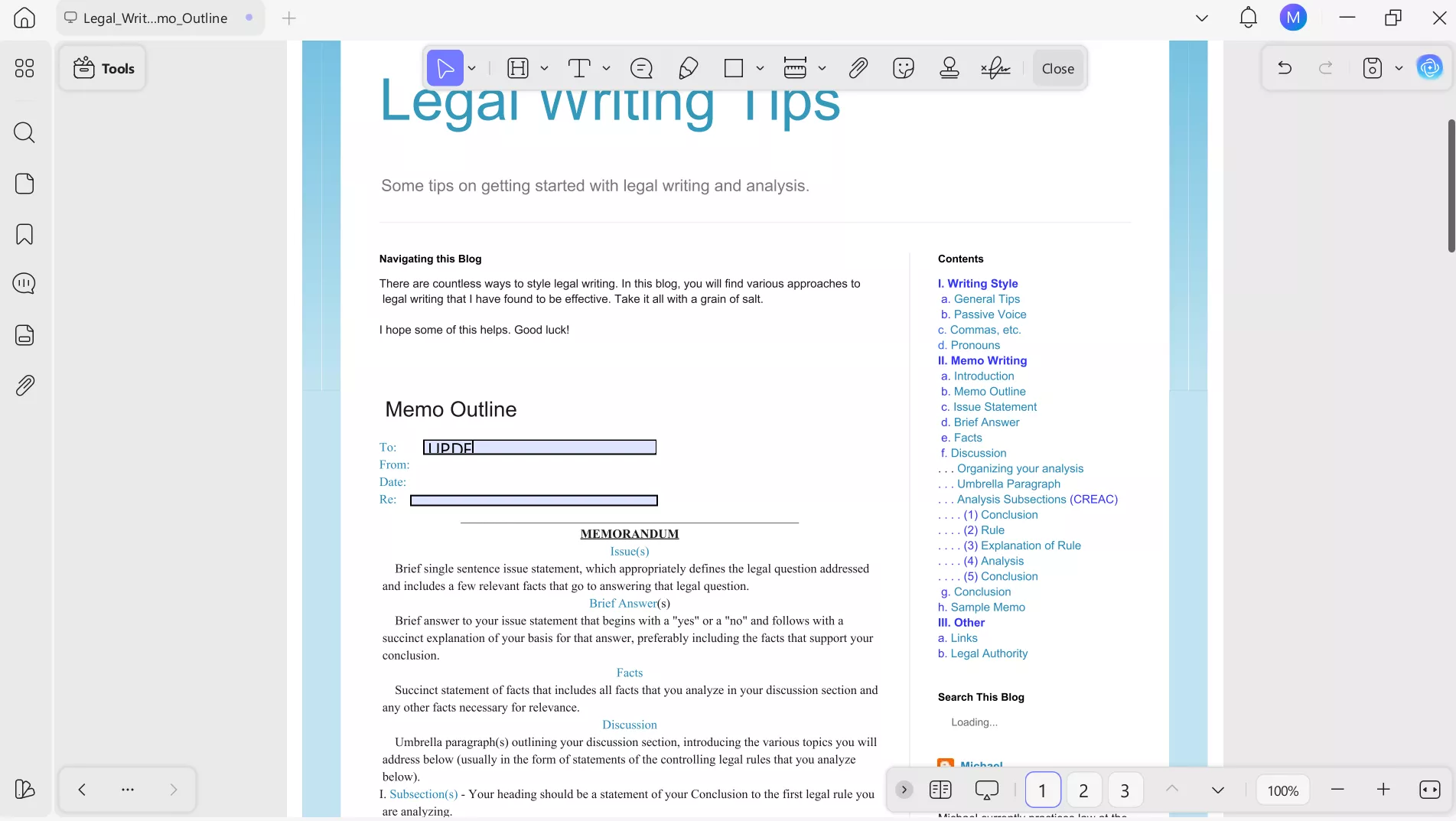 fill the legal memo sample