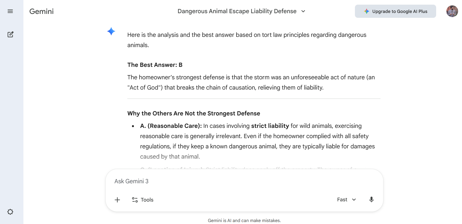 analyser les réponses avec Gemini