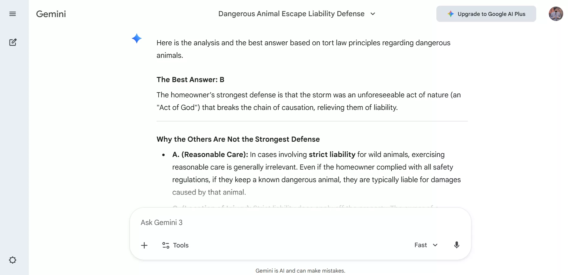 analyze the answers with gemini