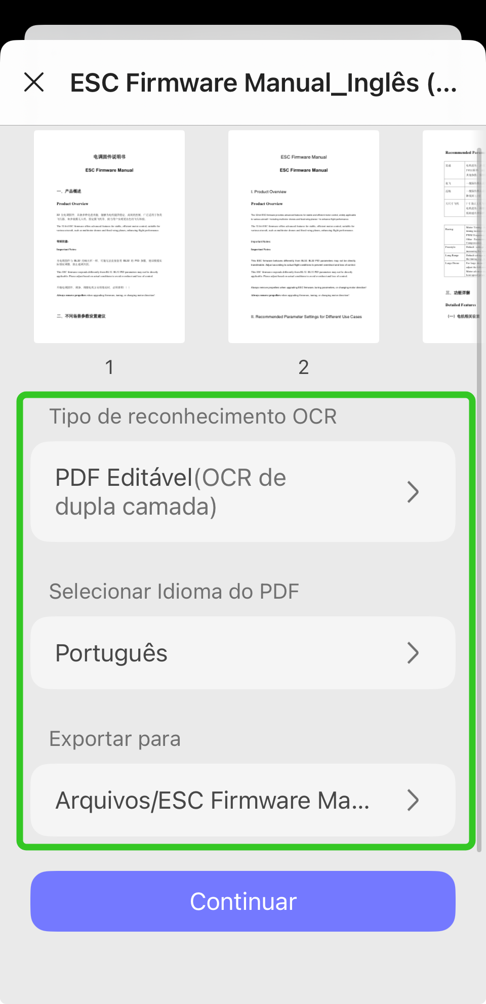 faça os ajustes e aplique