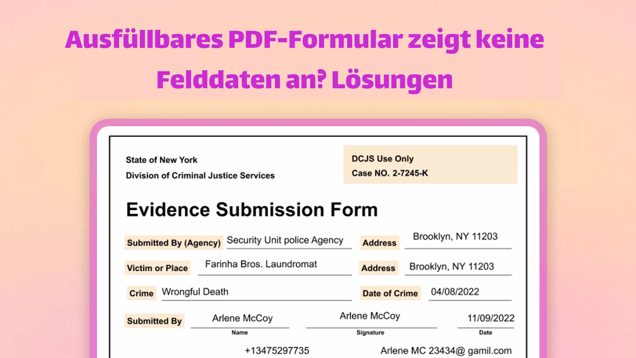 Ausfüllbares PDF-Formular zeigt keine Felddaten an? Hier sind die Lösungen