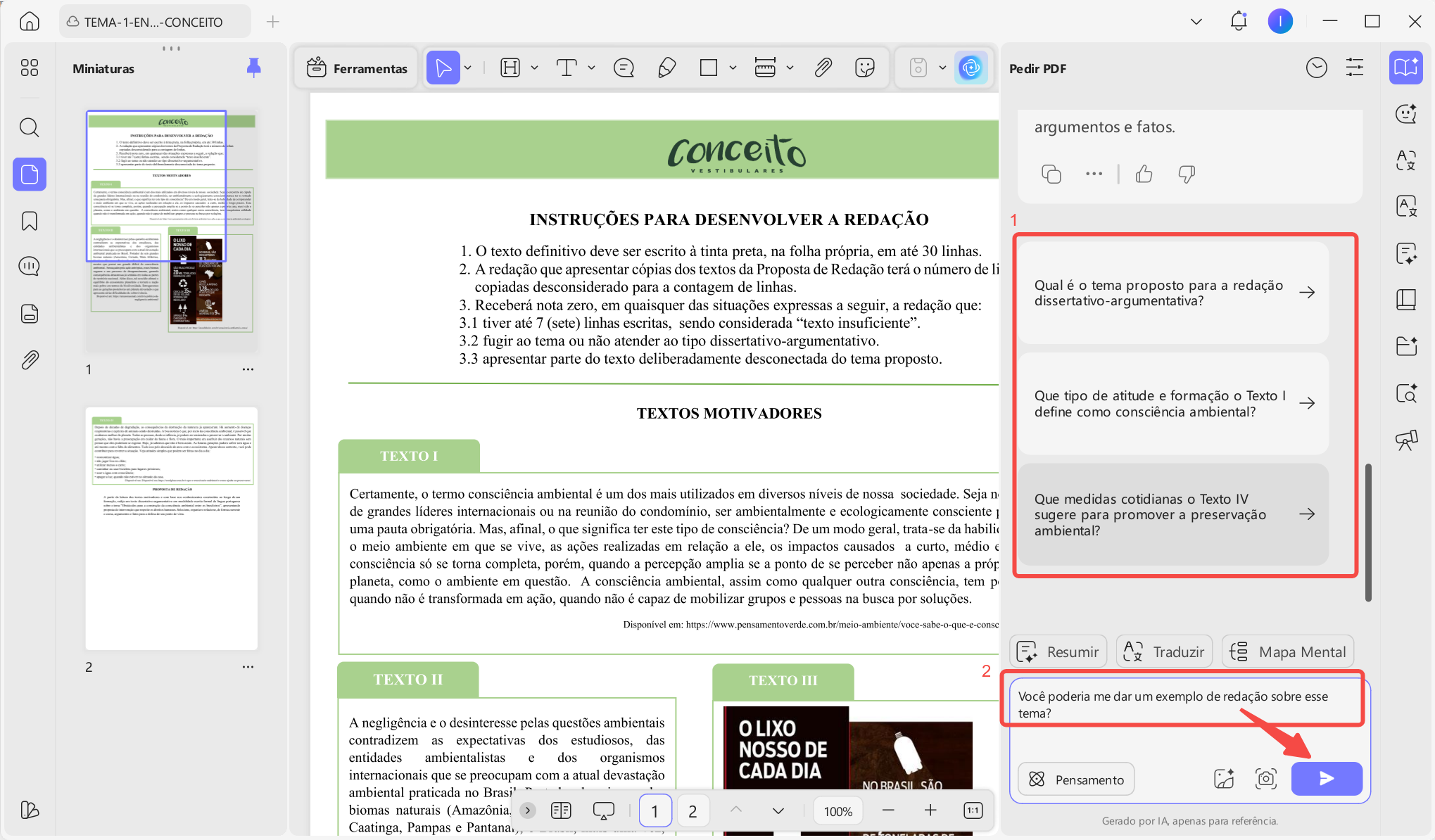 fazer novas perguntas