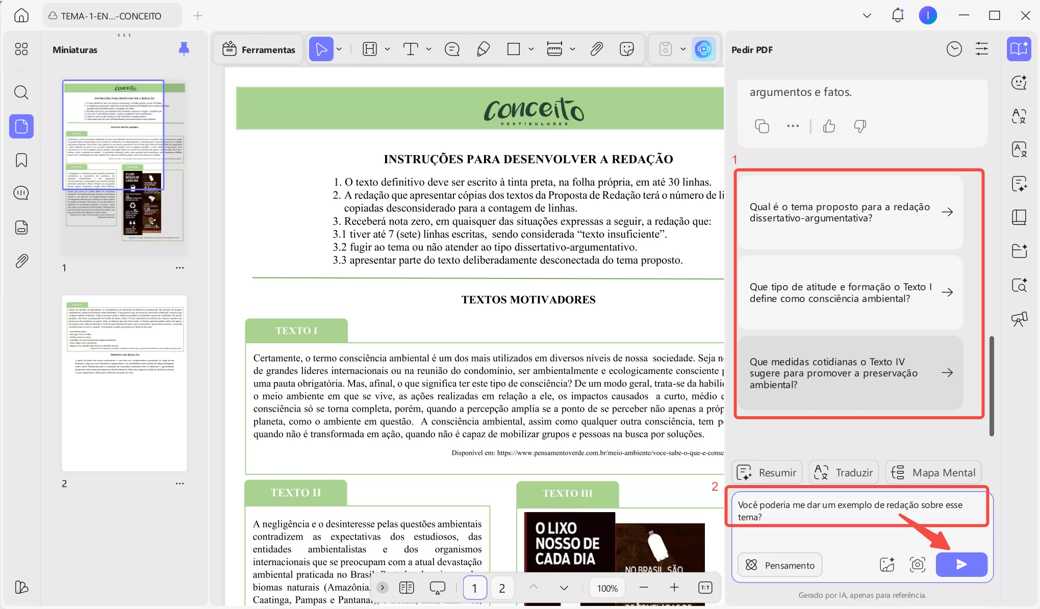 fazer novas perguntas