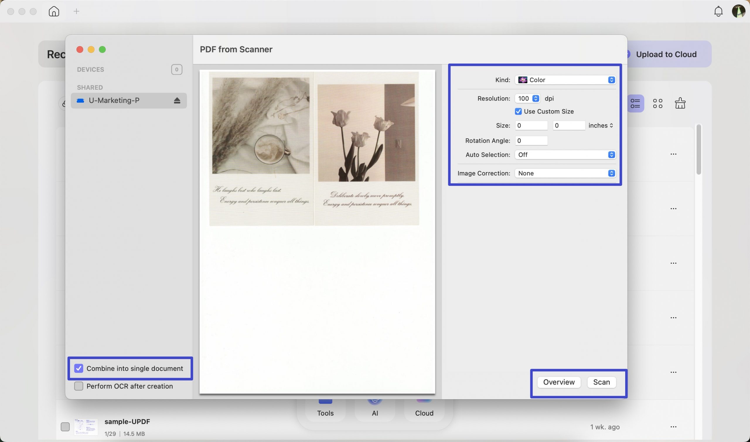 click-overview-and-scan