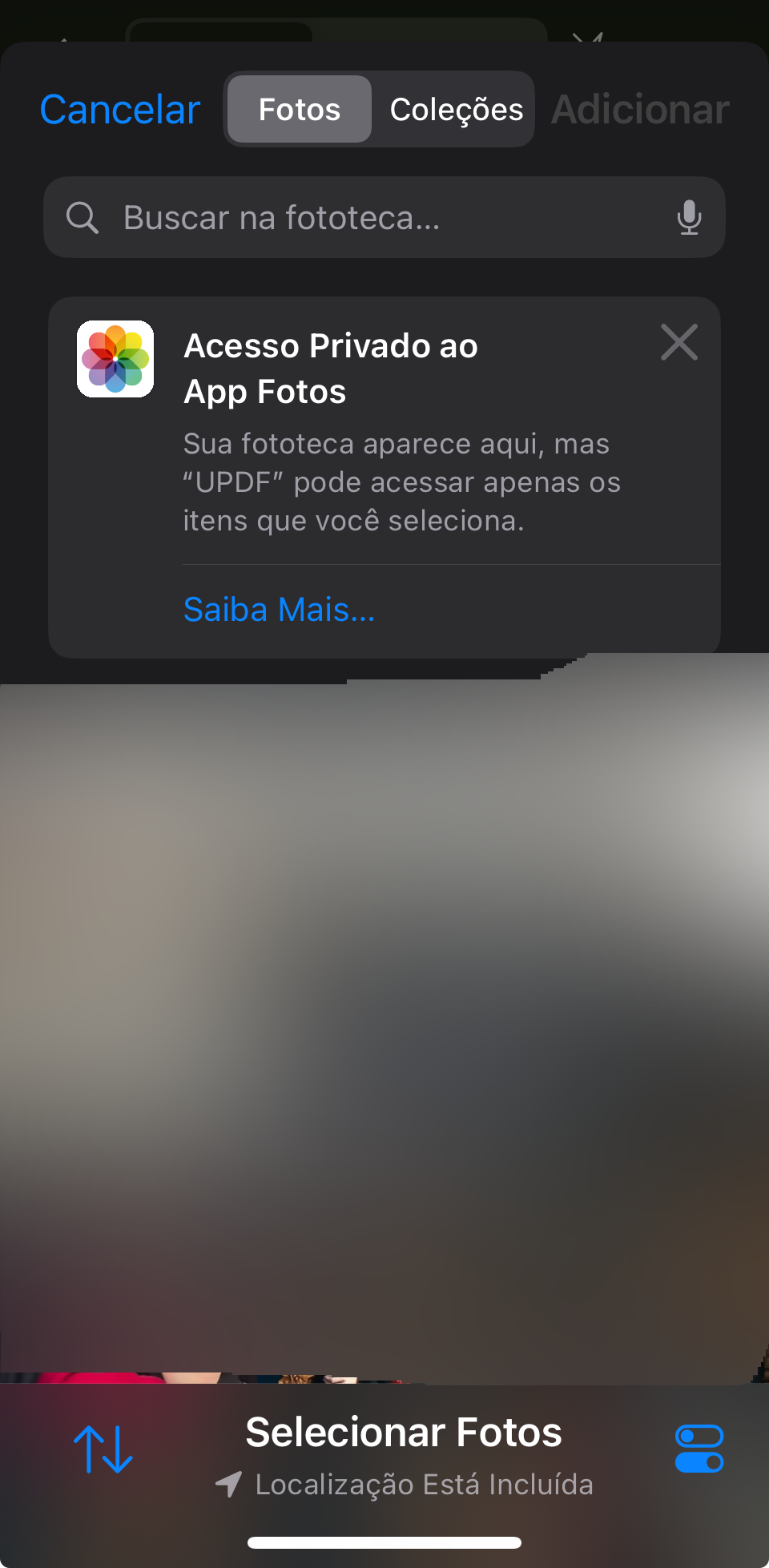 selecionar fotos