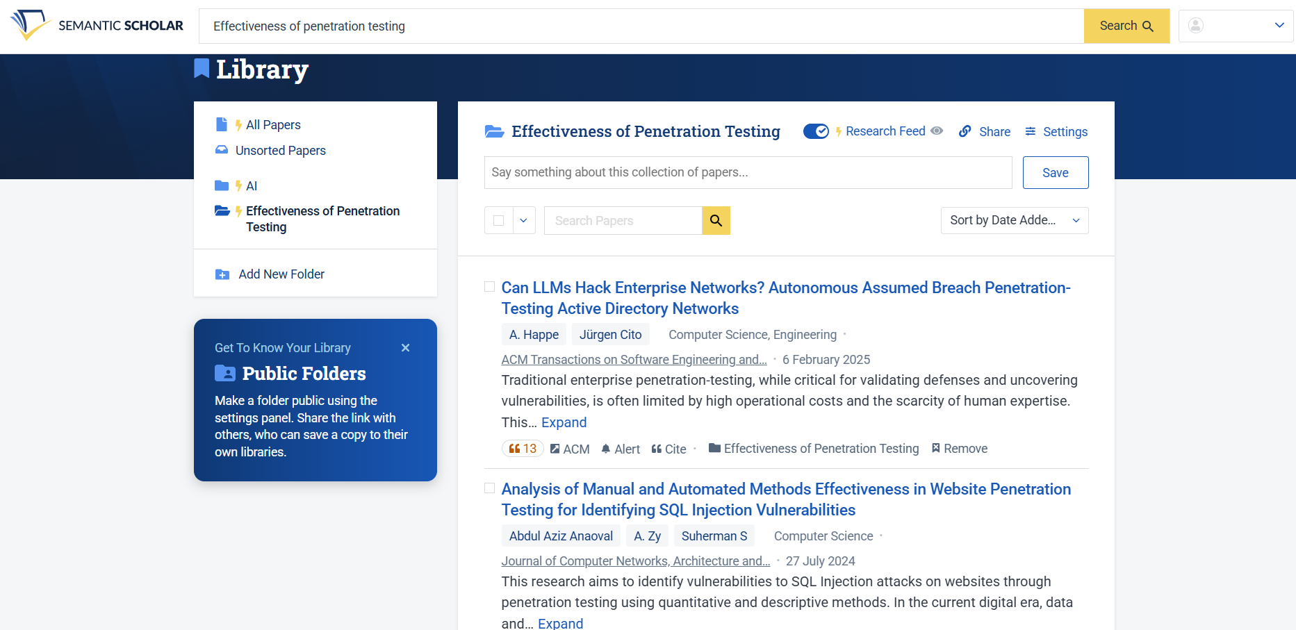 semantic scholar library