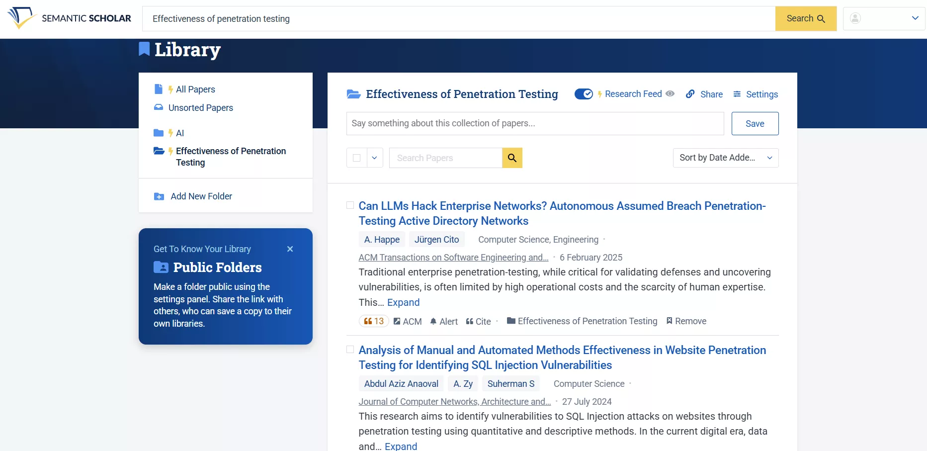 semantic scholar library