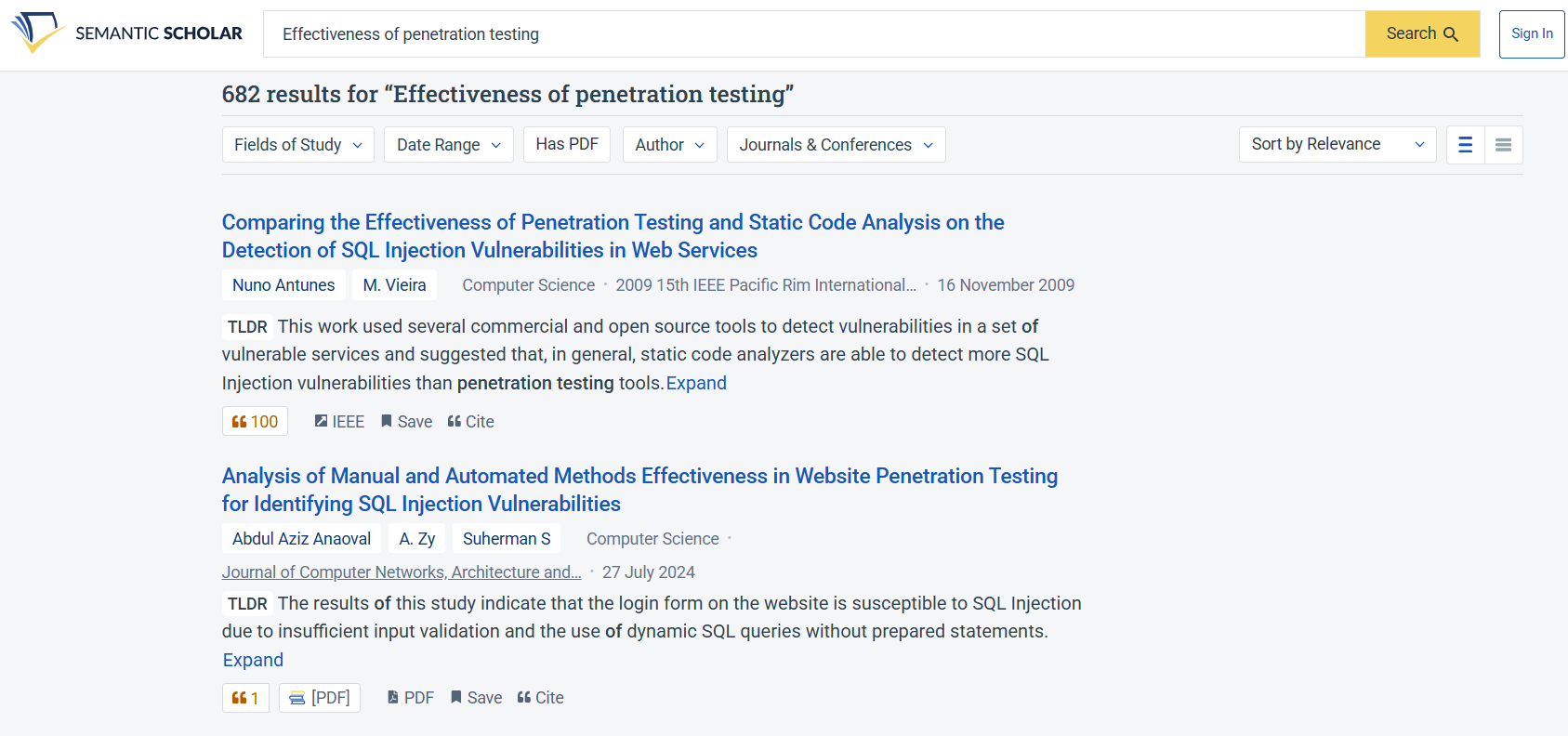semantic ai schoolar search