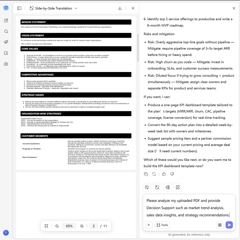 UPDF AI strategy tools