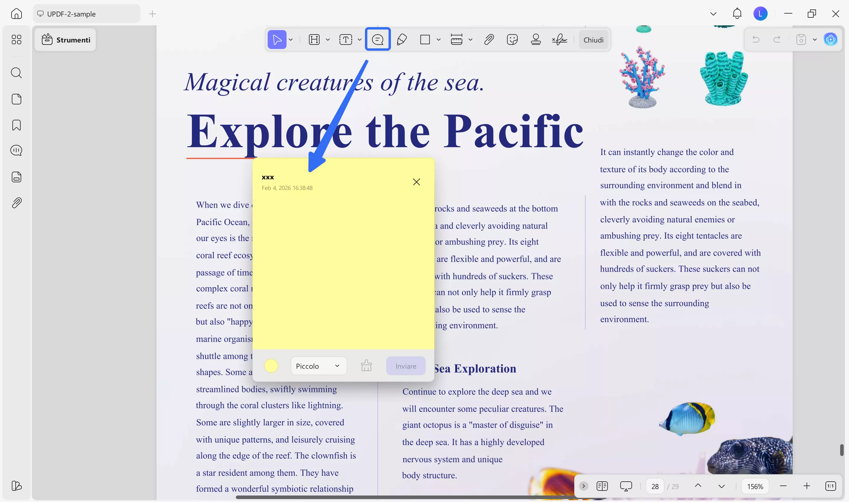 Add sticky notes to PDF