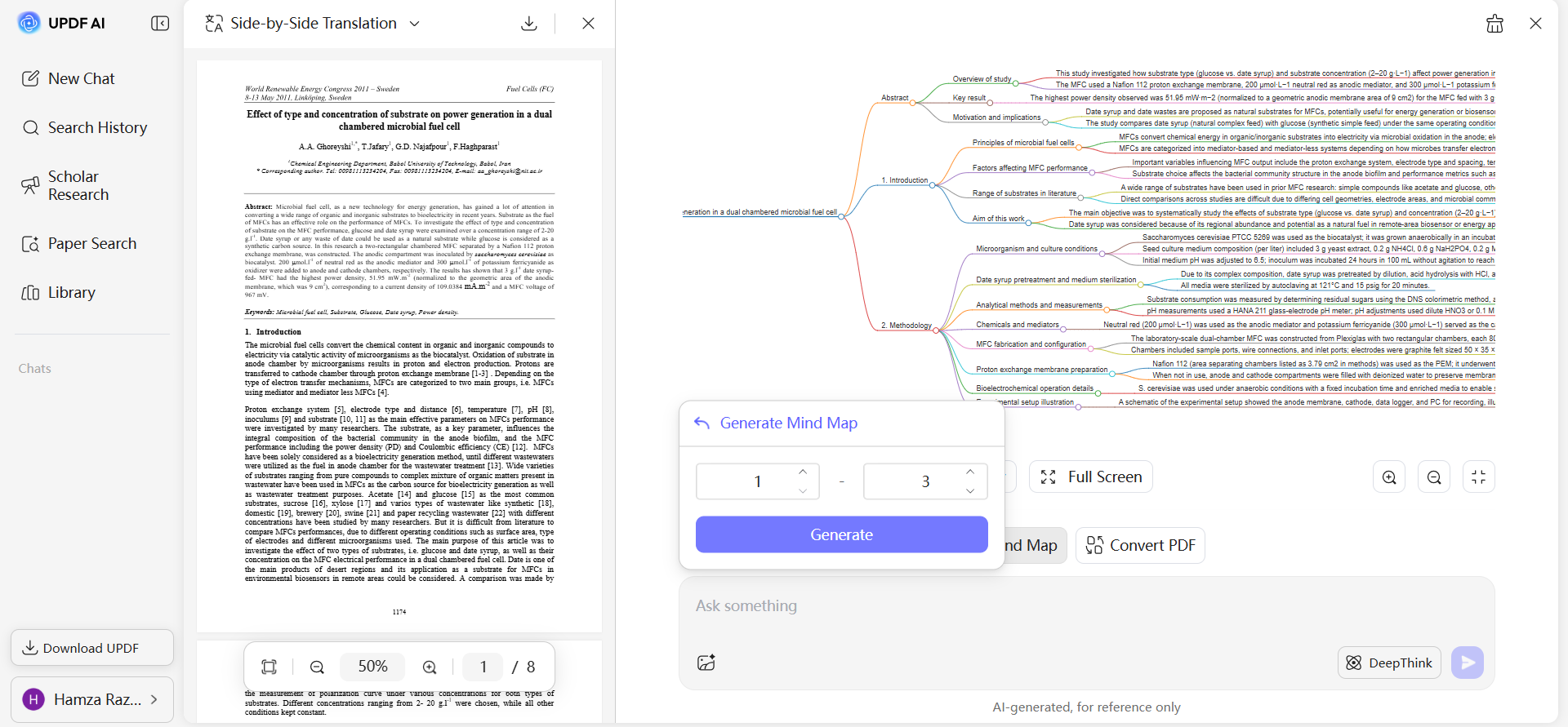 updf ai mind map