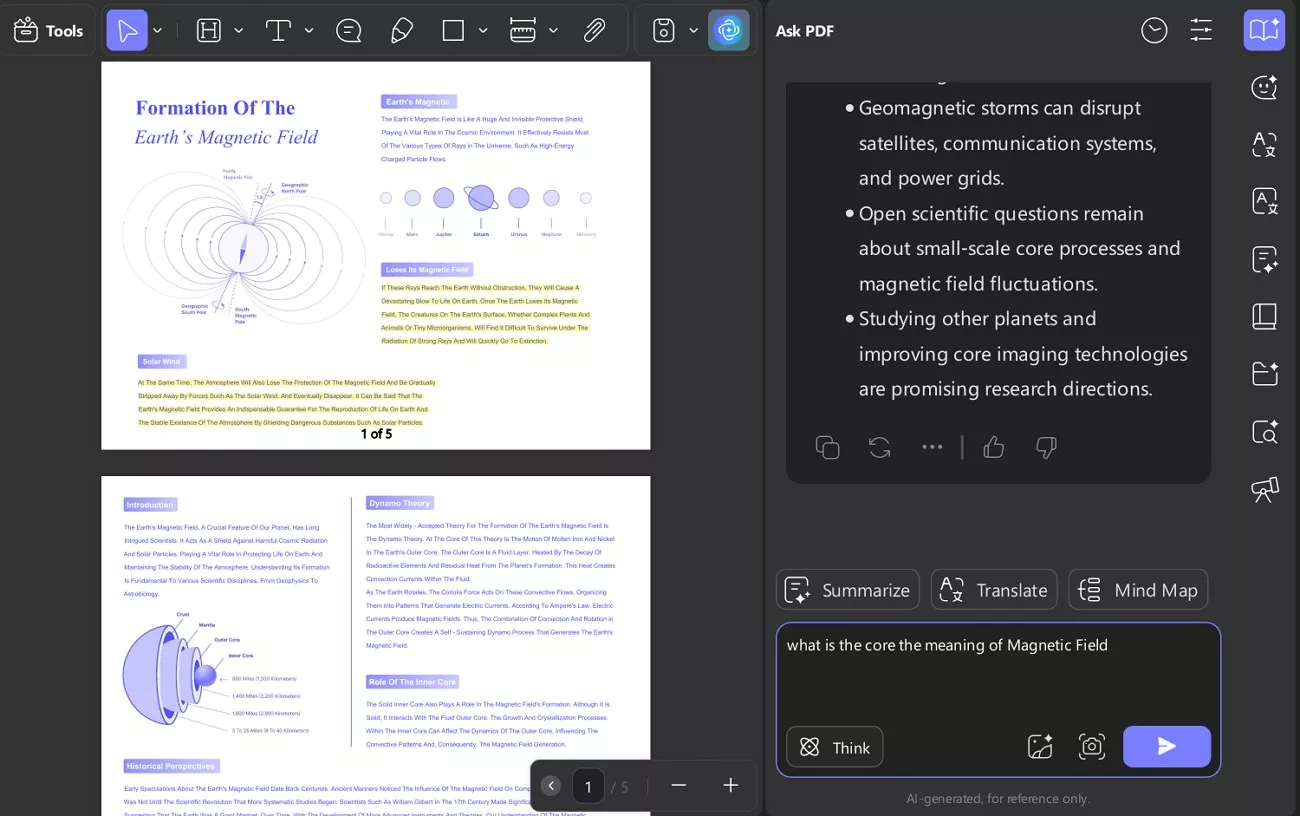 document chat with ask pdf feature
