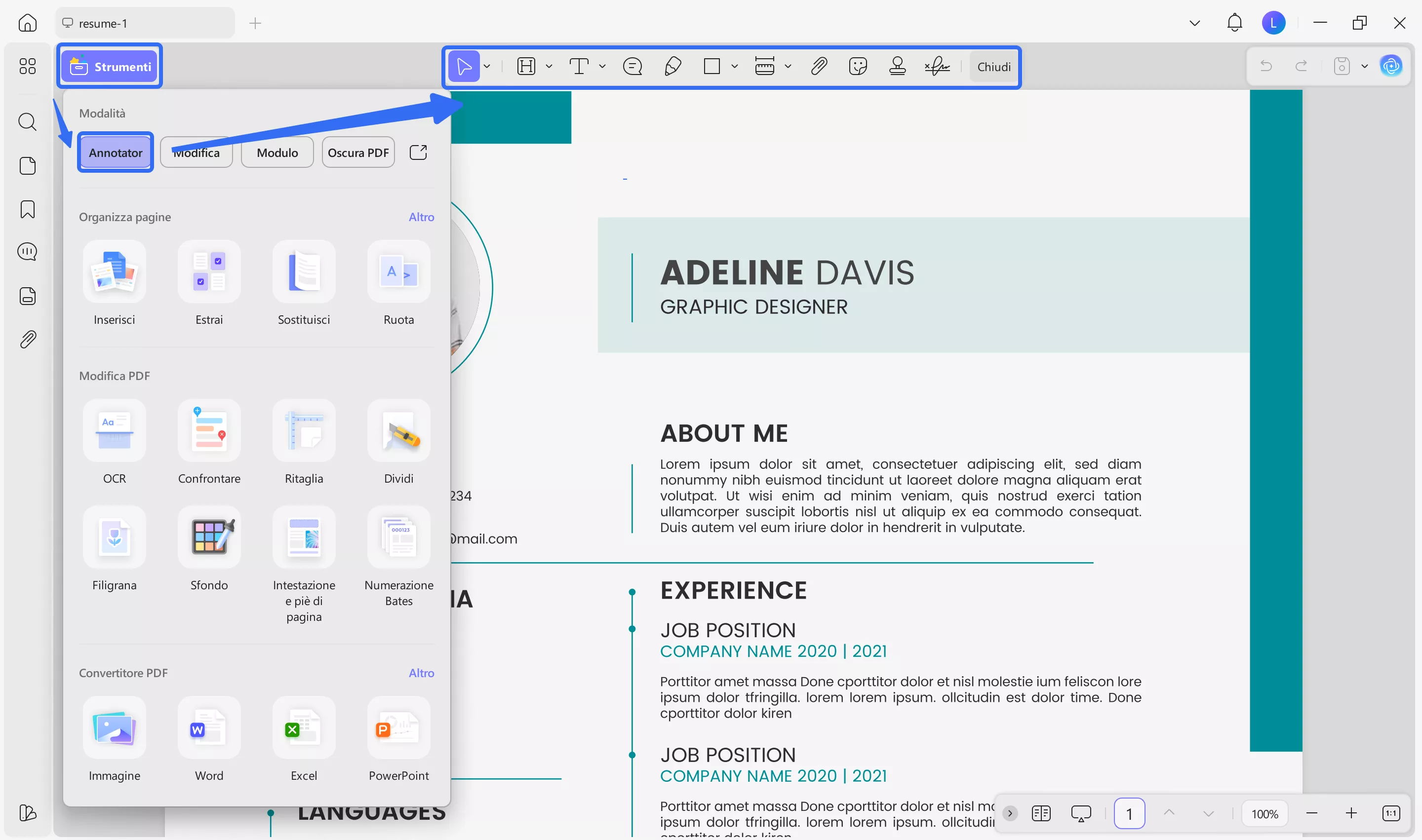 blank resume pdf add experience section