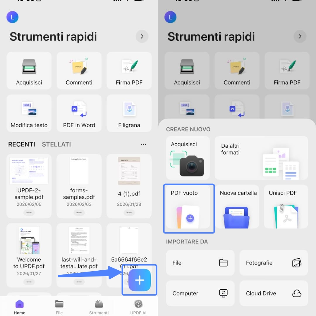 paste text into blank pdf with updf for ios 2