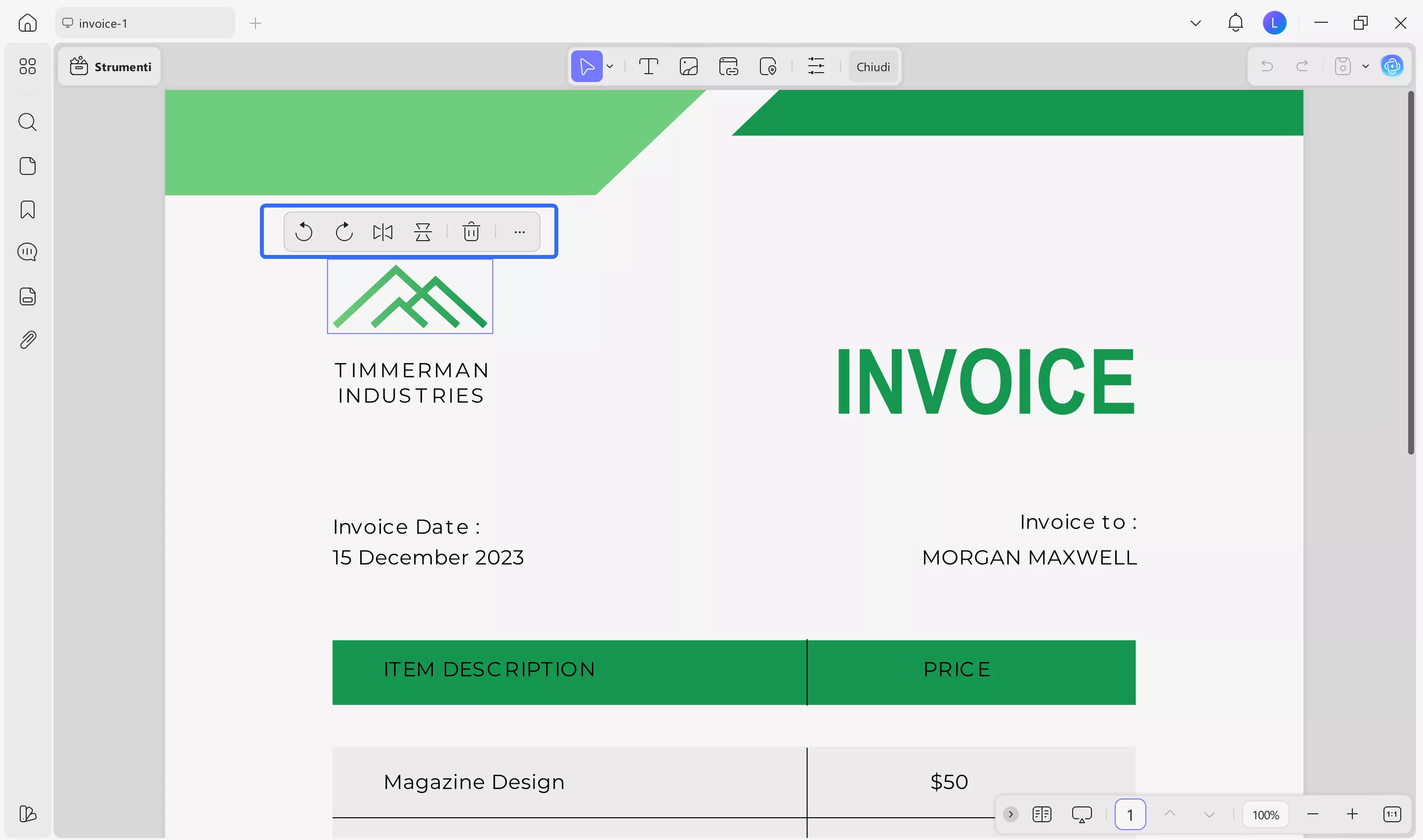 receipt generator edit updf