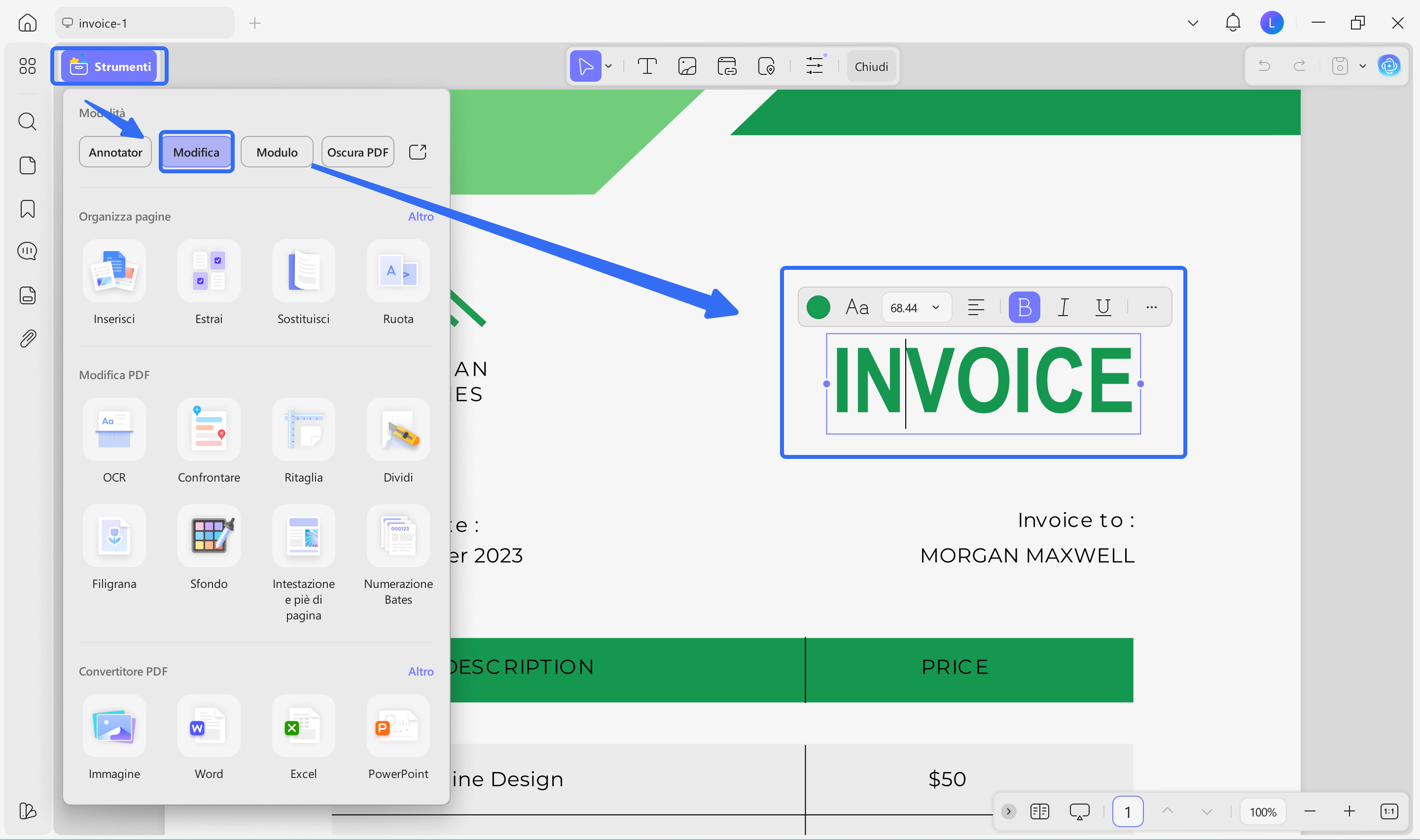 receipt generator edit invoice updf