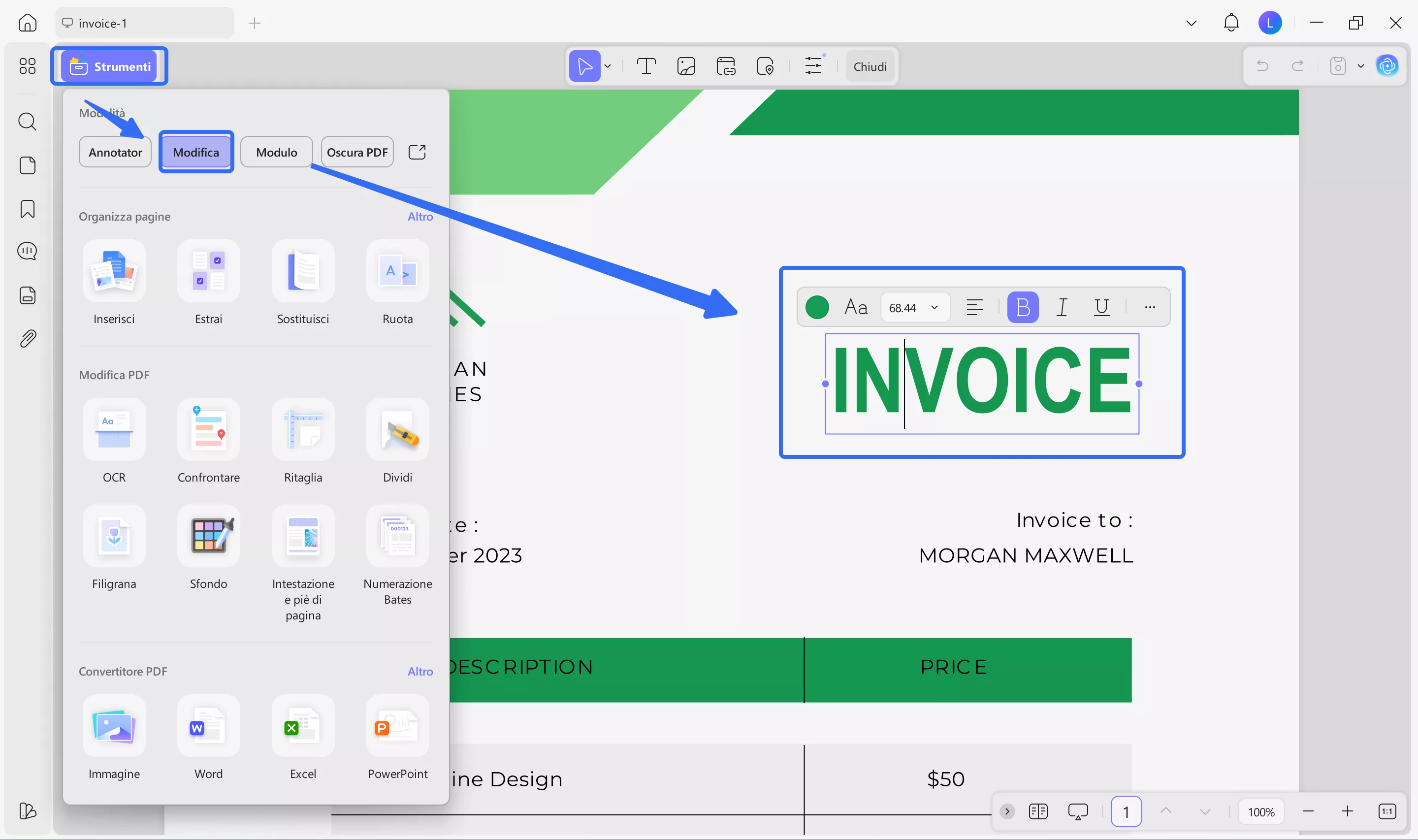 receipt generator edit invoice updf