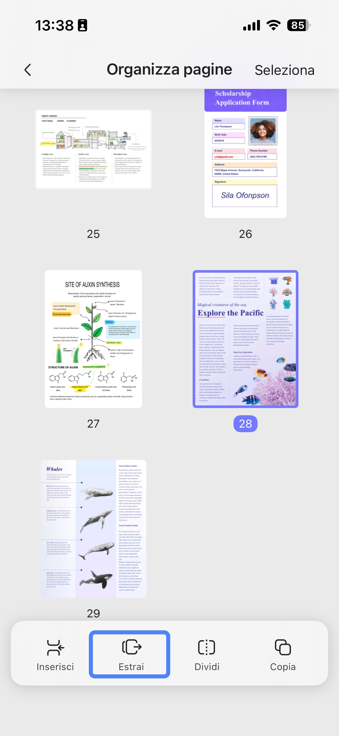 Extract page from PDF with UPDF for iOS