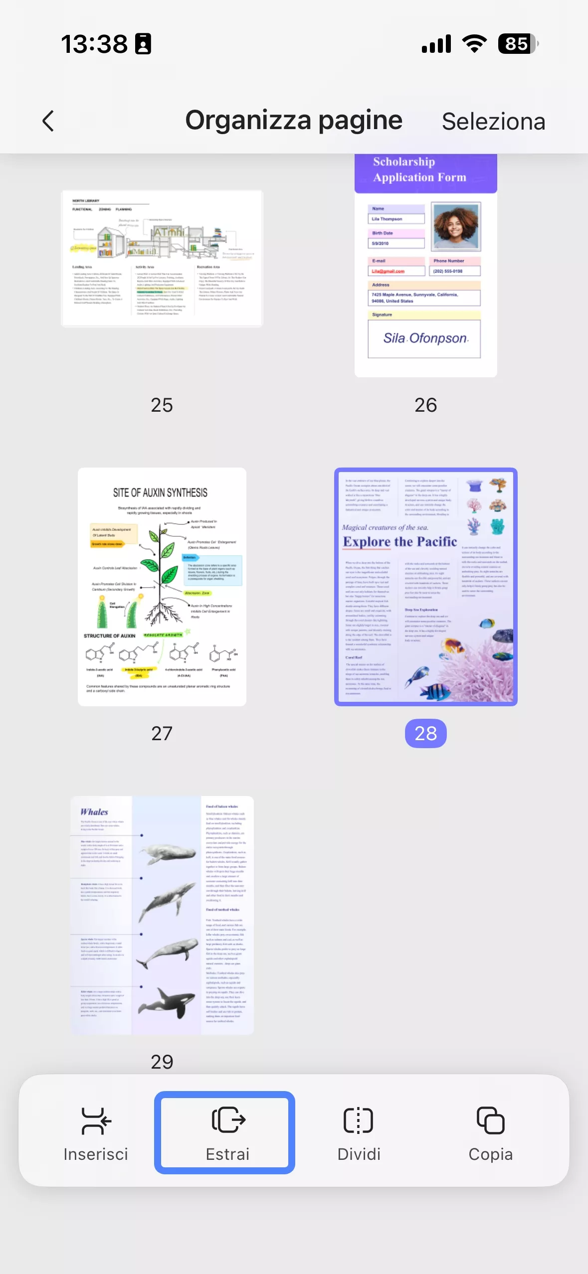 Extract page from PDF with UPDF for iOS