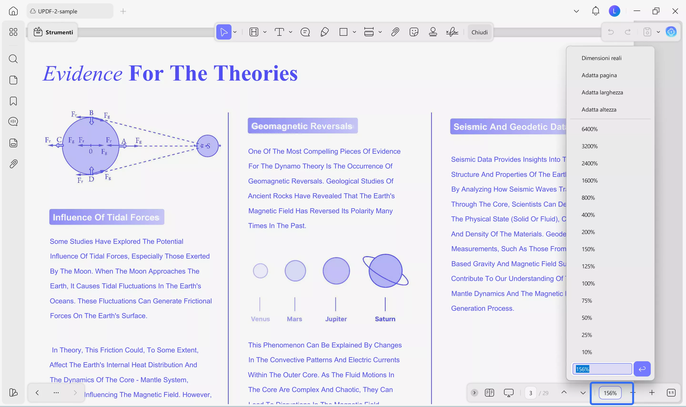 zoom in and out in reader mode